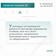 Оспорювання дійсності договору дарування особою, яка не є його учасником: хто належний відповідач?