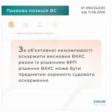 Щодо оскарження суддею рішення ВККС, яким його визнано таким, що не відповідає займаній посаді