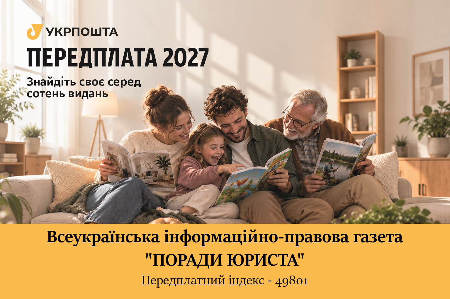 Передплата на ПОРАДИ ЮРИСТА