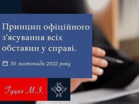 Принцип офіційного з'ясування всіх обставин у справі