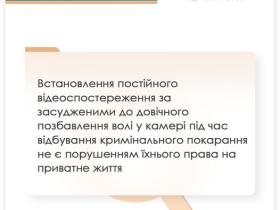 Постійне відеоспостереження за довічно засудженими не є порушенням права на приватне життя