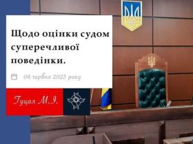 Щодо оцінки судом суперечливої поведінки