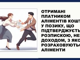 Отримані платником аліментів кошти у позику, що підтверджується розпискою, не є доходом, з якого розраховуються аліменти