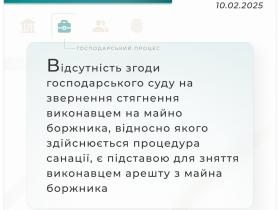 Зняття арешту з коштів боржника, коли відносно нього здійснюється судова процедура санації