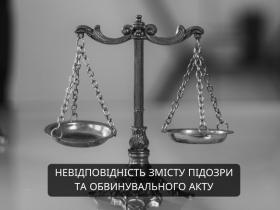 Невідповідність змісту підозри та обвинувального акту як підстава для повернення обвинувального акту