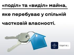 "Поділ" та "Виділ" майна, яке перебуває у спільній частковій власності