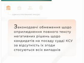 Законодавчі обмеження щодо оприлюднення негативних рішень по кандидатах у судді КСУ без їх згоди
