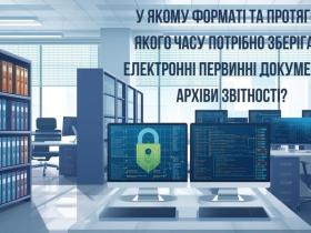 У якому форматі та протягом якого часу потрібно зберігати електронні первинні документи і архіви звітності