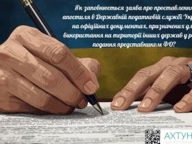 Як заповнюється заява про проставлення апостиля в ДПС України