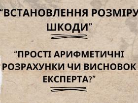Встановлення розміру збитків / шкоди без висновку експертизи на підставі простих арифметичних розрахунків