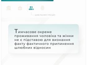 Тимчасове окреме проживання чоловіка та жінки не є підставою для визнання факту фактичного припинення шлюбних відносин