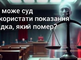 Чи може суд використати показання свідка, який помер?