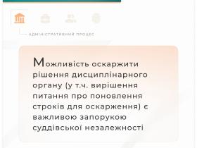 Можливість оскаржити рішення дисциплінарного органу є важливою запорукою суддівської незалежності