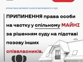 Припинення права особи на частку у спільному майні за рішенням суду на підставі позову інших співвласників