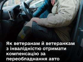 Як ветеранам й ветеранкам з інвалідністю отримати компенсацію за переобладнання авто