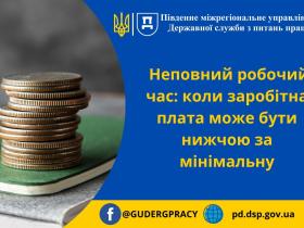 Неповний робочий час: коли заробітна плата може бути нижчою за мінімальну