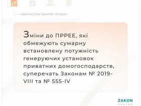 Відповідність змін в частині обмеження встановленої потужності генеруючих установок приватних домогосподарств нормам законів