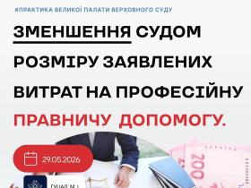 Зменшення судом розміру заявлених витрат на професійну правничу допомогу