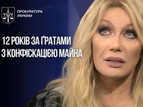 Таїсію Повалій засуджено до 12 років позбавлення волі з конфіскацією майна та прав на її музичні твори