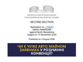 Чи є майном у розумінні Конвенції автомобіль, який не належить заявнику?