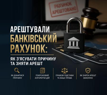 Арештували банківський рахунок: як з’ясувати причину та зняти арешт