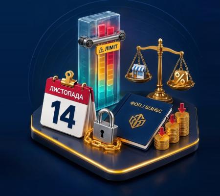 Важлива інформація для ФОП та бізнесу: з 14 листопада ліміти стають суворішими!