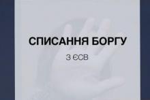 Списання боргу з ЄСВ