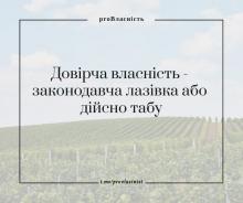 Довірча власність - законодавча лазівка або дійсно табу