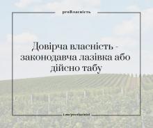 Довірча власність - законодавча лазівка або дійсно табу