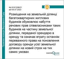 Набуття речових прав на земельну ділянку де розташований багатоквартирний будинок співвласниками