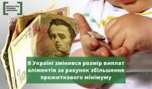 В Україні змінився розмір виплат аліментів за рахунок збільшення прожиткового мінімуму