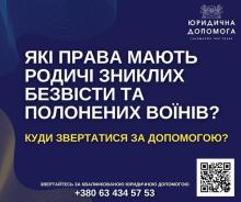 Які права мають родичі зниклих безвісти та полонених воїнів?