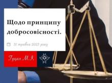 Щодо принципу добросовісності