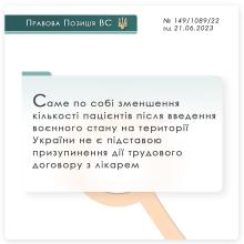 Зменшення кількості пацієнтів не є підставою призупинення дії трудового договору з лікарем