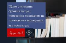 Щодо стягнення судових витрат, понесених позивачем на проведення експертизи