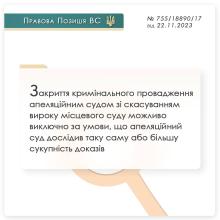 Умови закриття кримінального провадження апеляційним судом зі скасуванням вироку місцевого суду
