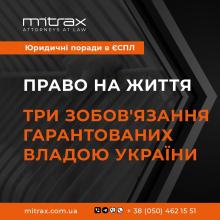Право на життя: три зобов'язання, гарантованих владою України