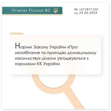 Норми ЗУ "Про запобігання та протидію домашньому насильству" цілком узгоджуються з нормами КК України