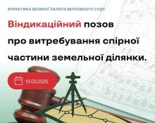 Віндикаційний позов про витребування спірної частини земельної ділянки