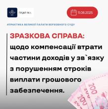 Щодо компенсації втрати частини доходів у зв'язку з порушенням строків виплати грошового забезпечення