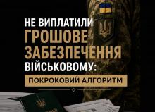 Не виплатили грошове забезпечення військовослужбовцю: покроковий алгоритм дій