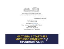 Порушення митних правил у практиці Європейського Суду з прав людини