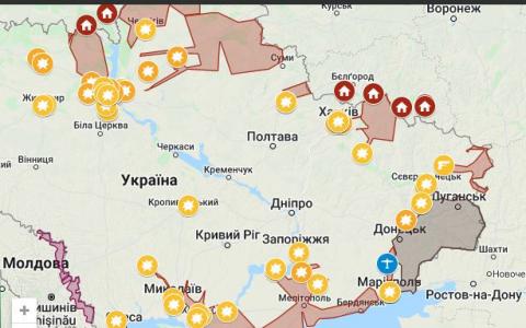 В Україні створили онлайн-карту військових дій, яка відображає ситуацію в режимі реального часу