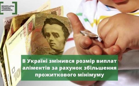 В Україні змінився розмір виплат аліментів за рахунок збільшення прожиткового мінімуму
