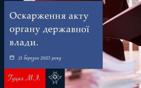 Оскарження акту органу державної влади