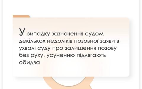 При зазначенні судом декількох недоліків позовної заяви в ухвалі про залишення позову без руху, усуненню підлягають обидва