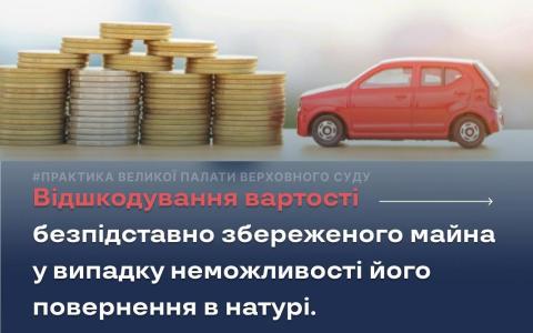 Відшкодування вартості безпідставно збереженого майна у випадку неможливості його повернення в натурі