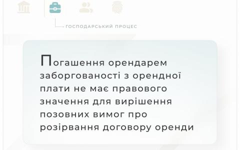 Погашення орендарем заборгованості з орендної плати не має правового значення для вирішення позовних вимог про розірвання договору