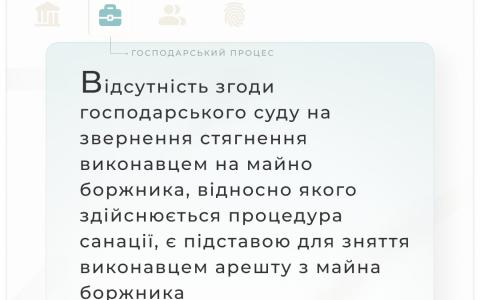 Зняття арешту з коштів боржника, коли відносно нього здійснюється судова процедура санації