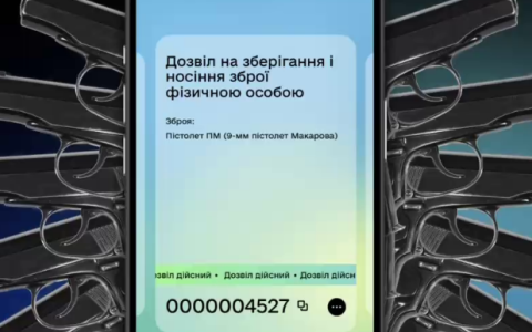 Дозвіл на зброю тепер доступний у Дії: документ відображається онлайн в застосунку